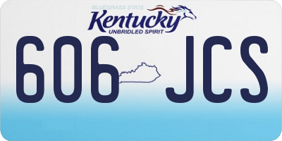 KY license plate 606JCS