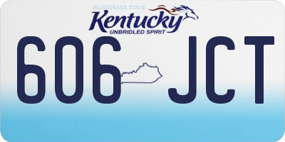 KY license plate 606JCT