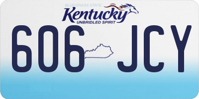 KY license plate 606JCY