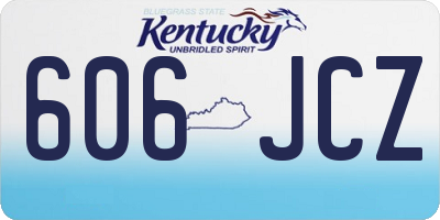 KY license plate 606JCZ