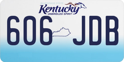 KY license plate 606JDB