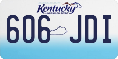 KY license plate 606JDI