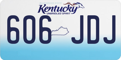 KY license plate 606JDJ