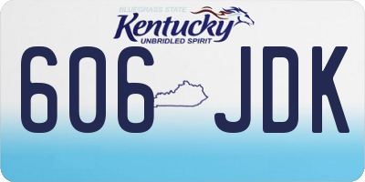 KY license plate 606JDK