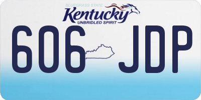 KY license plate 606JDP