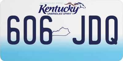 KY license plate 606JDQ
