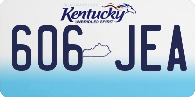 KY license plate 606JEA