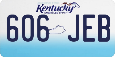 KY license plate 606JEB
