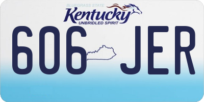 KY license plate 606JER