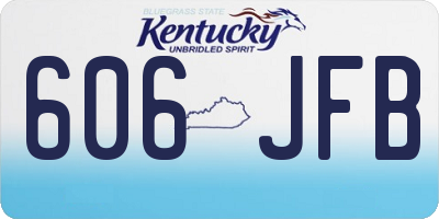 KY license plate 606JFB