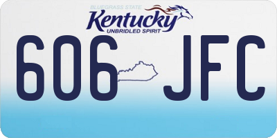 KY license plate 606JFC