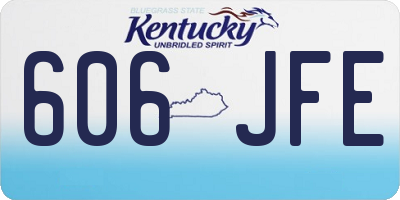 KY license plate 606JFE