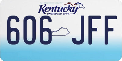 KY license plate 606JFF