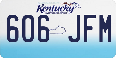 KY license plate 606JFM