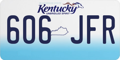 KY license plate 606JFR