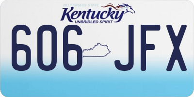 KY license plate 606JFX