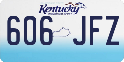 KY license plate 606JFZ