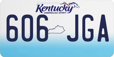 KY license plate 606JGA