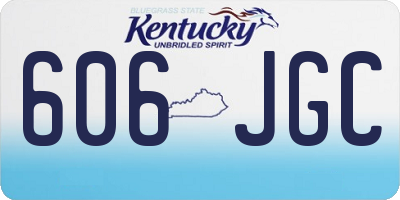 KY license plate 606JGC