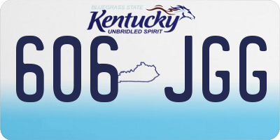 KY license plate 606JGG