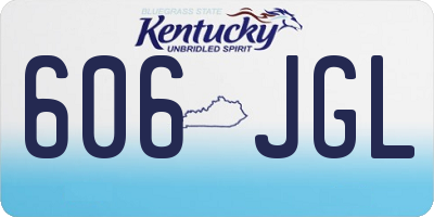KY license plate 606JGL