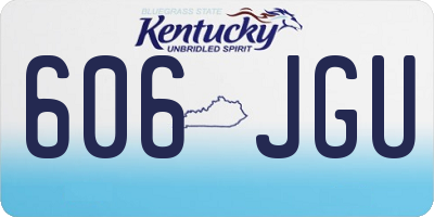 KY license plate 606JGU
