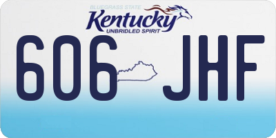 KY license plate 606JHF