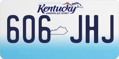 KY license plate 606JHJ