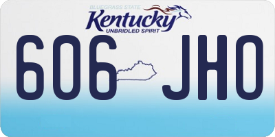 KY license plate 606JHO