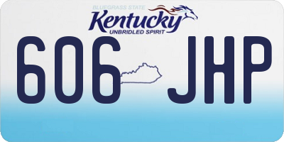 KY license plate 606JHP
