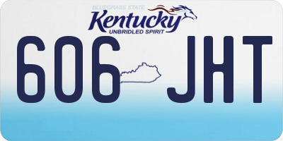 KY license plate 606JHT