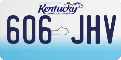 KY license plate 606JHV