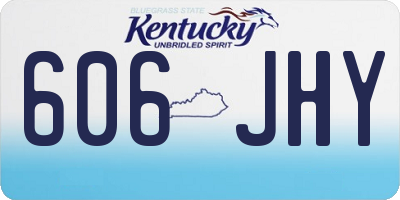 KY license plate 606JHY