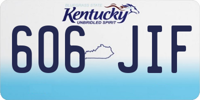 KY license plate 606JIF