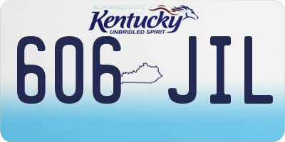 KY license plate 606JIL