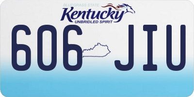 KY license plate 606JIU