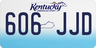 KY license plate 606JJD