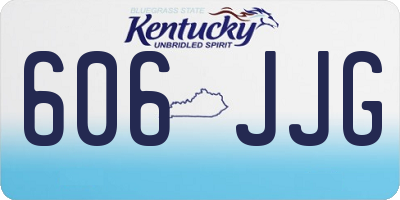 KY license plate 606JJG
