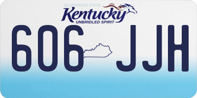 KY license plate 606JJH