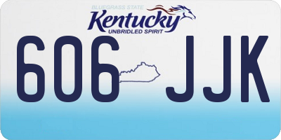 KY license plate 606JJK