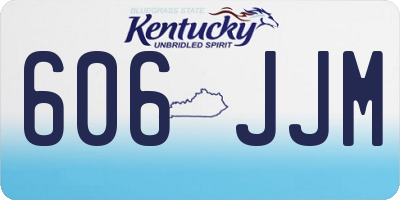 KY license plate 606JJM