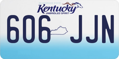 KY license plate 606JJN