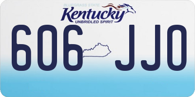 KY license plate 606JJO