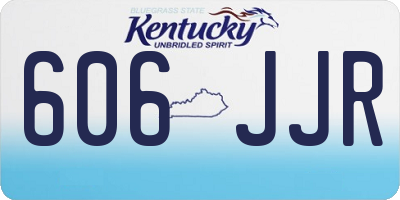 KY license plate 606JJR