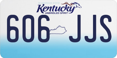 KY license plate 606JJS