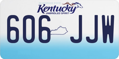 KY license plate 606JJW