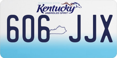 KY license plate 606JJX