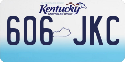 KY license plate 606JKC