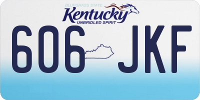 KY license plate 606JKF