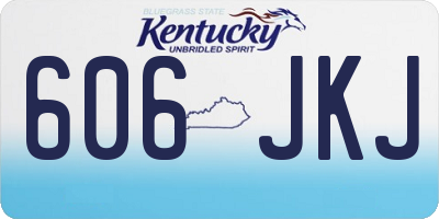 KY license plate 606JKJ